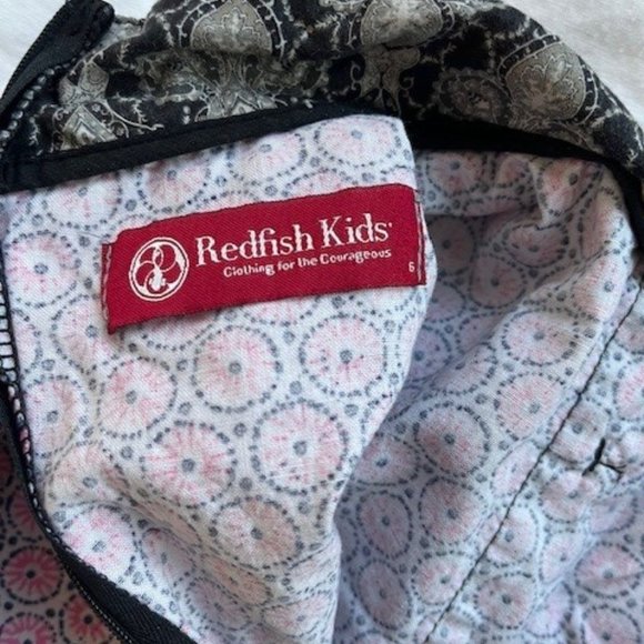 Redfish Kids sleeveless dress, size 6T, pink and black pattern - Picture 4 of 5
